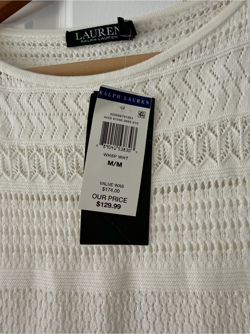 Ralph Lauren Ivory Knit Sleeveless Fit-and-Flare Midi Dress - Picture 2 of 4
